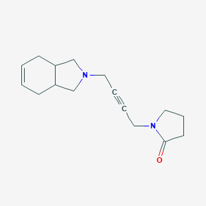 molecular formula C16H22N2O B080772 1-(4-(3a,4,7,7a-Tetrahydro-2-isoindolinyl)-2-butynyl)-2-pyrrolidinone CAS No. 14053-09-9