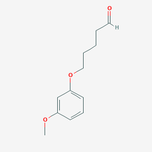 molecular formula C12H16O3 B8077239 5-(3-Methoxyphenoxy)pentanal 