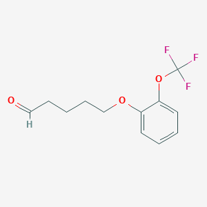 molecular formula C12H13F3O3 B8077255 5-[2-(Trifluoromethoxy)phenoxy]pentanal 