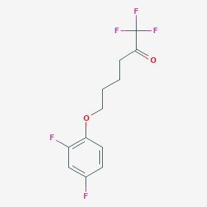 molecular formula C12H11F5O2 B8077322 6-(2,4-Difluorophenoxy)-1,1,1-trifluorohexan-2-one 