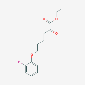 molecular formula C14H17FO4 B8077348 Ethyl 6-(2-fluorophenoxy)-2-oxohexanoate 