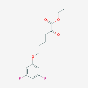molecular formula C14H16F2O4 B8077352 Ethyl 6-(3,5-difluorophenoxy)-2-oxohexanoate 