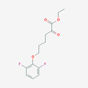 molecular formula C14H16F2O4 B8077356 Ethyl 6-(2,6-difluorophenoxy)-2-oxohexanoate 