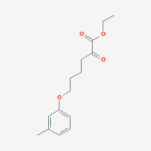 molecular formula C15H20O4 B8077362 Ethyl 6-(3-methylphenoxy)-2-oxohexanoate 
