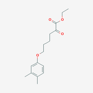 molecular formula C16H22O4 B8077370 Ethyl 6-(3,4-dimethylphenoxy)-2-oxohexanoate 