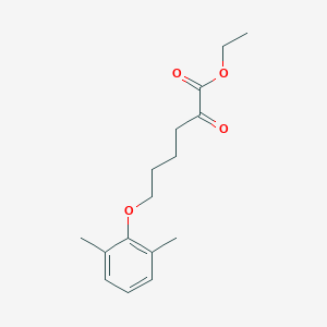 molecular formula C16H22O4 B8077376 Ethyl 6-(2,6-dimethylphenoxy)-2-oxohexanoate 