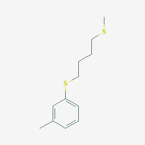 molecular formula C12H18S2 B8077486 1-Methyl-3-(4-methylsulfanylbutylsulfanyl)benzene 