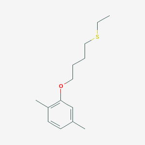 molecular formula C14H22OS B8077504 2-(4-Ethylsulfanylbutoxy)-1,4-dimethylbenzene 