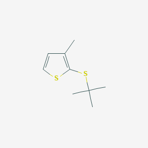 molecular formula C9H14S2 B8077601 2-Tert-butylsulfanyl-3-methylthiophene 