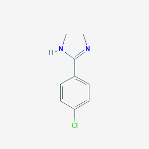 molecular formula C9H9ClN2 B080777 2-(4-氯苯基)-4,5-二氢-1H-咪唑 CAS No. 13623-52-4