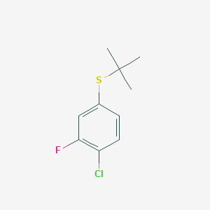 molecular formula C10H12ClFS B8077720 4-Tert-butylsulfanyl-1-chloro-2-fluorobenzene 