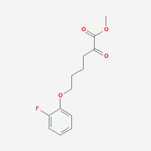 molecular formula C13H15FO4 B8077826 Methyl 6-(2-fluorophenoxy)-2-oxohexanoate 