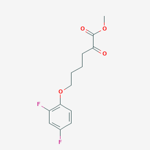 molecular formula C13H14F2O4 B8077832 Methyl 6-(2,4-difluorophenoxy)-2-oxohexanoate 