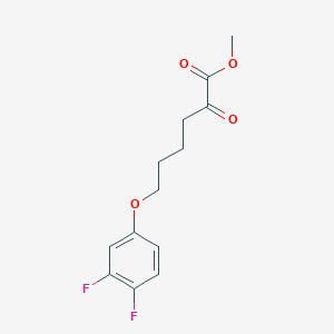 molecular formula C13H14F2O4 B8077835 Methyl 6-(3,4-difluorophenoxy)-2-oxohexanoate 