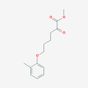 molecular formula C14H18O4 B8077851 Methyl 6-(2-methylphenoxy)-2-oxohexanoate 