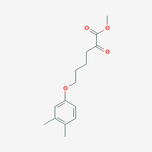 molecular formula C15H20O4 B8077863 Methyl 6-(3,4-dimethylphenoxy)-2-oxohexanoate 