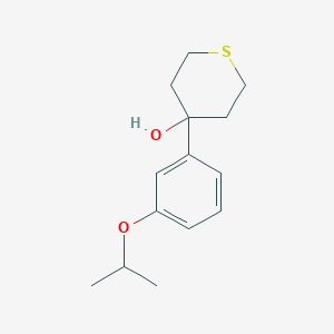 molecular formula C14H20O2S B8077992 4-(3-Propan-2-yloxyphenyl)thian-4-ol 
