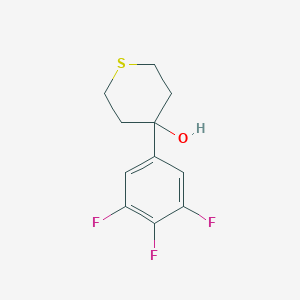 molecular formula C11H11F3OS B8078005 4-(3,4,5-Trifluorophenyl)thian-4-ol 