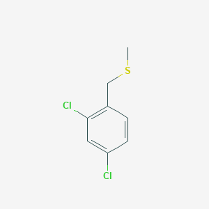 molecular formula C8H8Cl2S B8078149 2,4-Dichloro-1-(methylsulfanylmethyl)benzene 