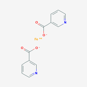 molecular formula C12H8FeN2O4 B080782 Iron dinicotinate CAS No. 10361-13-4