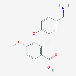 3-[4-(Aminomethyl)-2-fluorophenoxy]-4-methoxybenzoic acid