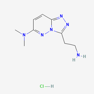 3-(2-Aminoethyl)-N,N-dimethyl[1,2,4]triazolo[4,3-b]pyridazin-6-amine hydrochloride