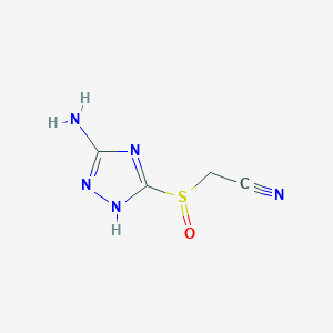 [(5-amino-1H-1,2,4-triazol-3-yl)sulfinyl]acetonitrile