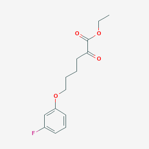 molecular formula C14H17FO4 B8078546 Ethyl 6-(3-fluorophenoxy)-2-oxohexanoate 