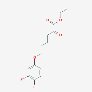 molecular formula C14H16F2O4 B8078551 Ethyl 6-(3,4-difluorophenoxy)-2-oxohexanoate 