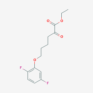 molecular formula C14H16F2O4 B8078552 Ethyl 6-(2,5-difluorophenoxy)-2-oxohexanoate 
