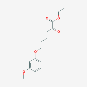 molecular formula C15H20O5 B8078583 Ethyl 6-(3-methoxyphenoxy)-2-oxohexanoate 