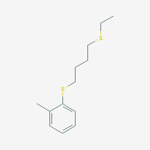 molecular formula C13H20S2 B8078680 1-(4-Ethylsulfanylbutylsulfanyl)-2-methylbenzene 