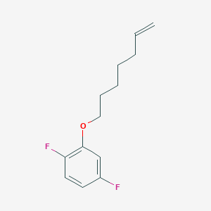 molecular formula C13H16F2O B8078720 1,4-Difluoro-2-hept-6-enoxybenzene 
