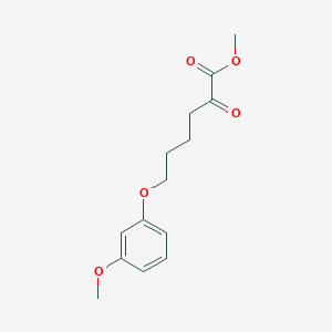 molecular formula C14H18O5 B8079036 Methyl 6-(3-methoxyphenoxy)-2-oxohexanoate 