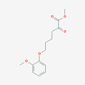 molecular formula C14H18O5 B8079042 Methyl 6-(2-methoxyphenoxy)-2-oxohexanoate 
