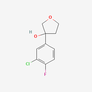 molecular formula C10H10ClFO2 B8079217 3-(3-Chloro-4-fluorophenyl)oxolan-3-ol 