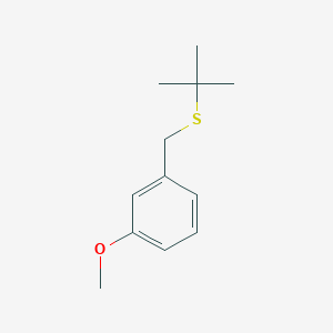 molecular formula C12H18OS B8079333 1-(Tert-butylsulfanylmethyl)-3-methoxybenzene 