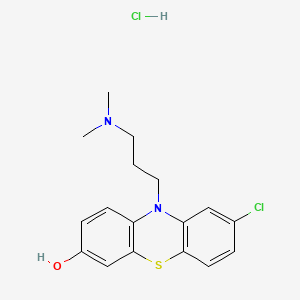 molecular formula C17H20Cl2N2OS B8079534 10H-Phenothiazin-3-ol, 8-chloro-10-[3-(dimethylamino)propyl]-,monohydrochloride 