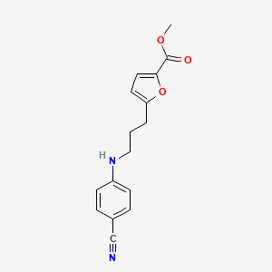 Methyl 5-(3-((4-cyanophenyl)amino)propyl)furan-2-carboxylate