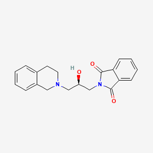 molecular formula C20H20N2O3 B8079699 (R)-2-(3-(3,4-Dihydroisoquinolin-2(1H)-yl)-2-hydroxypropyl)isoindoline-1,3-dione 