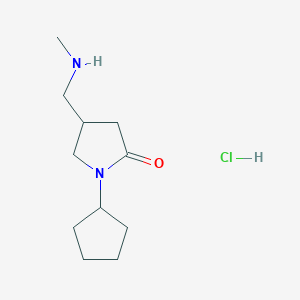 1-Cyclopentyl-4-((methylamino)methyl)pyrrolidin-2-one HCl