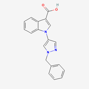 1-(1-Benzyl-1H-pyrazol-4-yl)-1h-indole-3-carboxylic acid