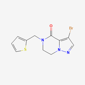 3-Bromo-5-(thiophen-2-ylmethyl)-6,7-dihydropyrazolo[1,5-a]pyrazin-4(5H)-one