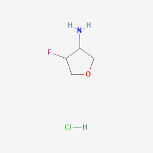 3-Furanamine, 4-fluorotetrahydro-, hydrochloride (1:1)