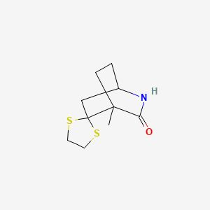 molecular formula C10H15NOS2 B8079893 4-Methyl-2-azaspiro[bicyclo[2.2.2]octane-5,2'-[1,3]dithiolan]-3-one 