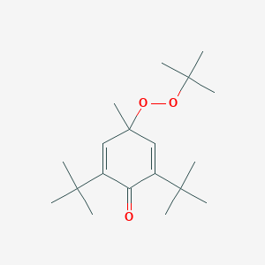 molecular formula C19H32O3 B080801 2,6-Di-tert-butyl-4-methyl-4-tert-butylperoxy-2,5-cyclohexadienone CAS No. 13154-57-9
