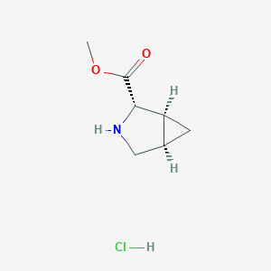 molecular formula C7H12ClNO2 B8080254 methyl (1S,2S,5R)-3-azabicyclo[3.1.0]hexane-2-carboxylate;hydrochloride 