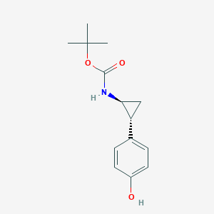 tert-butyl N-[(1S,2R)-2-(4-hydroxyphenyl)cyclopropyl]carbamate