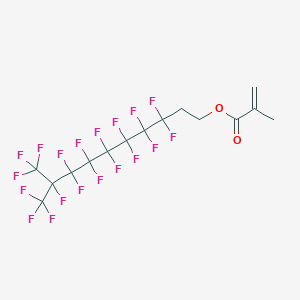 molecular formula C15H9F19O2 B080803 3,3,4,4,5,5,6,6,7,7,8,8,9,10,10,10-Hexadecafluoro-9-(trifluoromethyl)decyl methacrylate CAS No. 15166-00-4