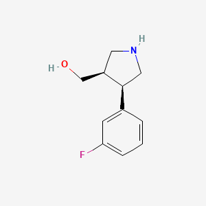 ((3R,4R)-4-(3-Fluorophenyl)pyrrolidin-3-YL)methanol